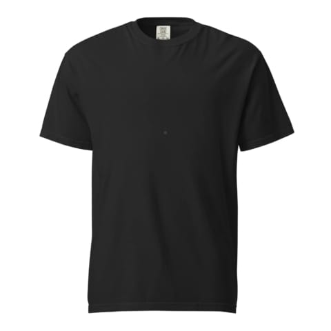 Not A Fan Brand - A plain black short-sleeve crew neck t-shirt displayed on a white background.