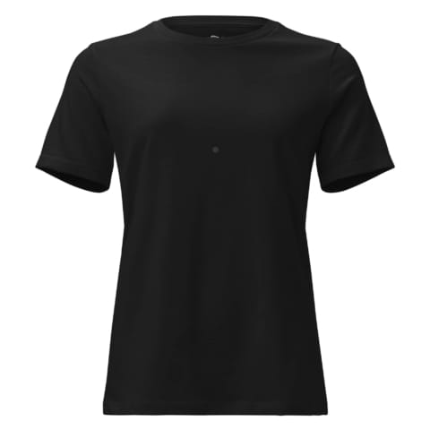 Not A Fan Brand - Plain black short-sleeve crew neck t-shirt displayed against a white background.